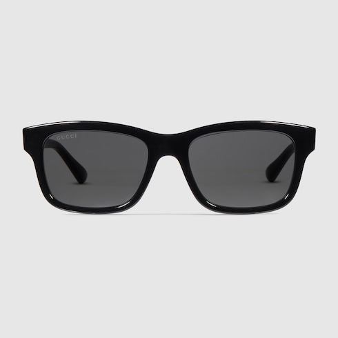 Rectangular-frame sunglasses - black