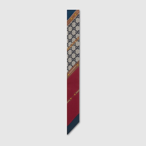 silk ribbon - Gucci heritage print