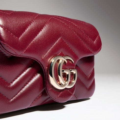 GG Marmont mini shoulder bag - Rosso Ancora red leather