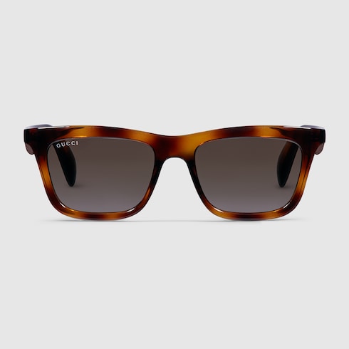 Rectangular frame sunglasses - light brown