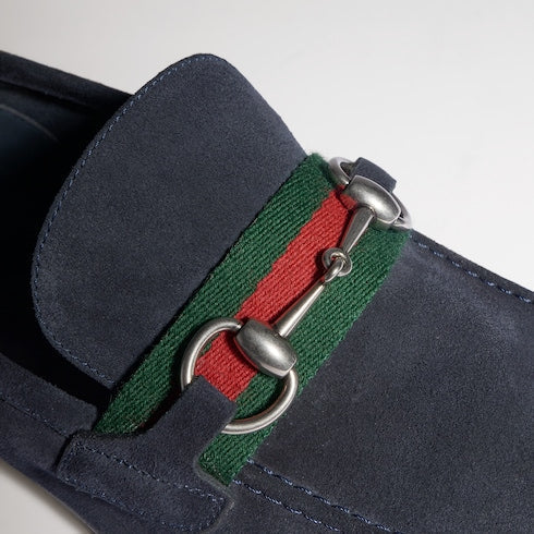 Men's Gucci Como loafer - blue soft suede