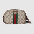 Ophidia small camera bag - beige and brown GG fabric