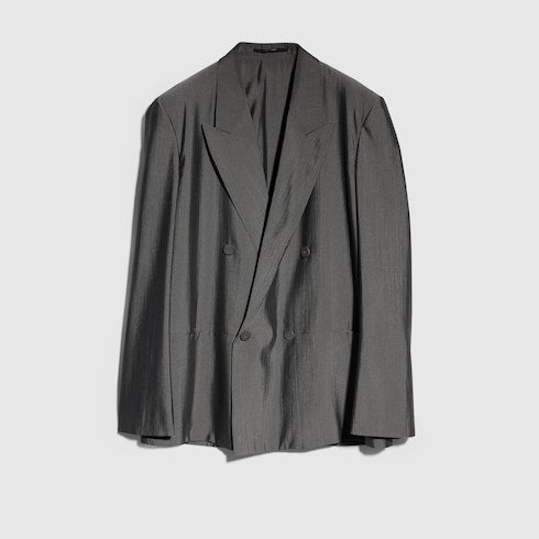 Silk merino wool jacket - grey