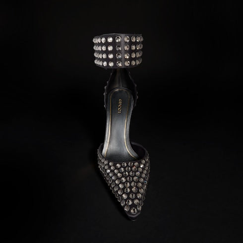 Women's Castello pump - black satin