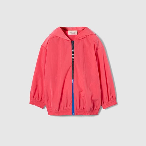 Baby nylon froissé jacket - pink