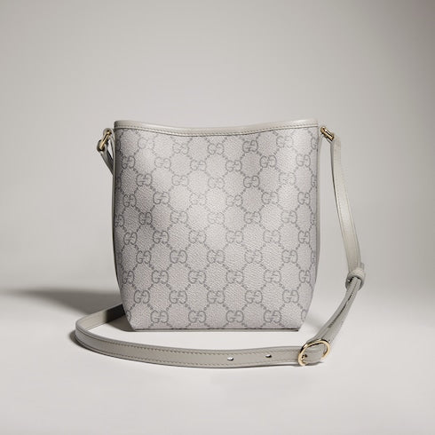 GG Emblem nano bucket bag - grey GG fabric