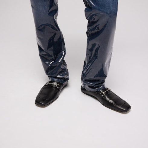 Men's loafer with Horsebit - black leather