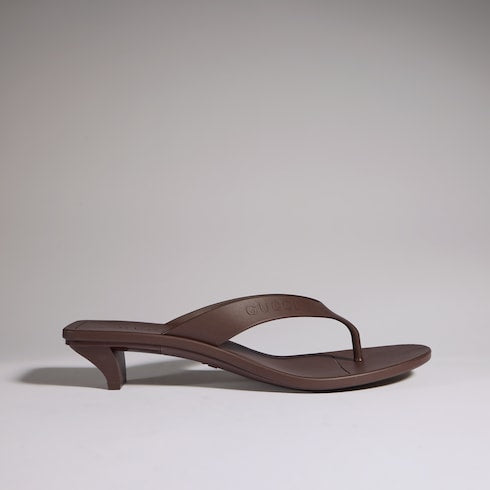 Women's Vittoria thong - brown rubber