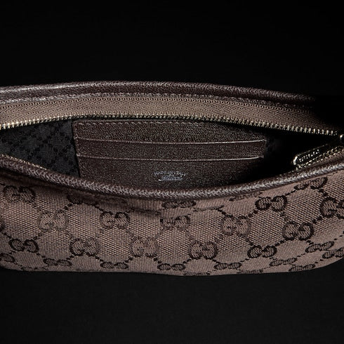 Gossip small shoulder bag - dark brown GG canvas