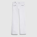 Cotton denim pants with Horsebit - white