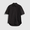 GG cotton poplin zip shirt - dark grey
