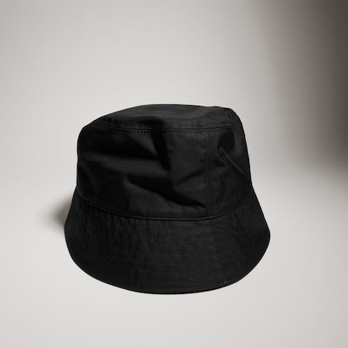 Cotton canvas bucket hat - black