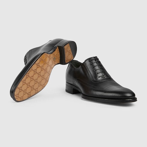 Men's lace-up shoe - black leather