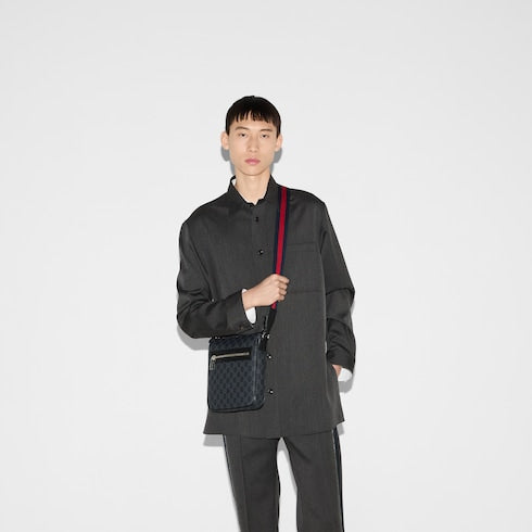 GG Black small messenger bag - black GG Supreme
