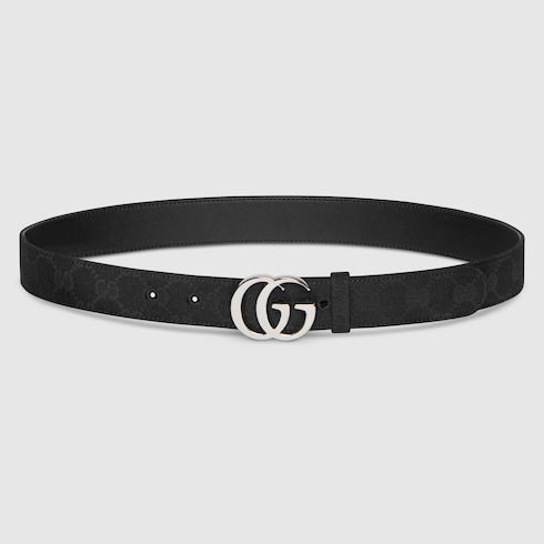 GG Marmont belt - black GG canvas