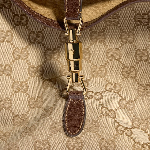 GG mini bag - sand and brown GG canvas