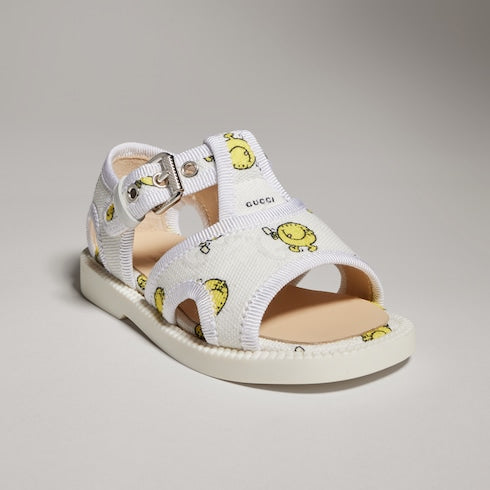 Toddler sandal - white GG canvas