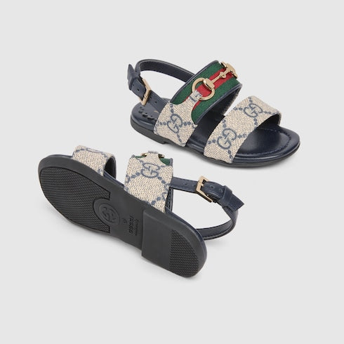 Toddler sandal with Web - beige and blue Supreme