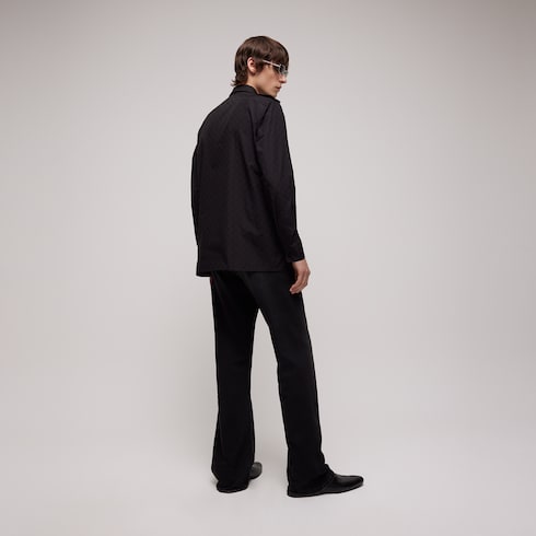 GG cotton poplin shirt - black