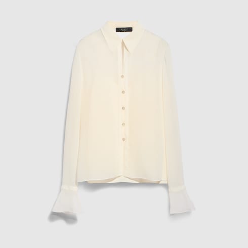 Light silk georgette shirt - white