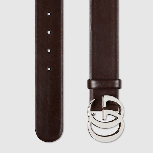 Flat Marmont belt - dark brown leather