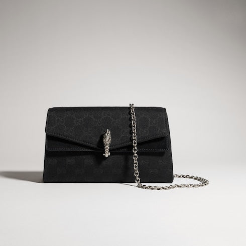 Dionysus small shoulder bag - black GG canvas