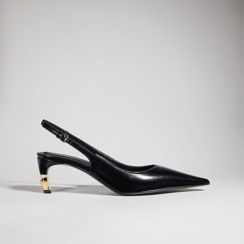 Women's Castello slingback - black leather