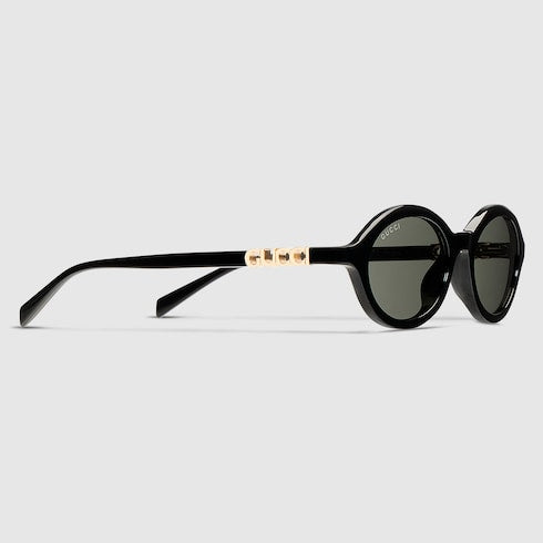 Round frame sunglasses - black