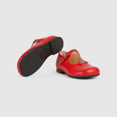 Toddler ballet flat - red leather