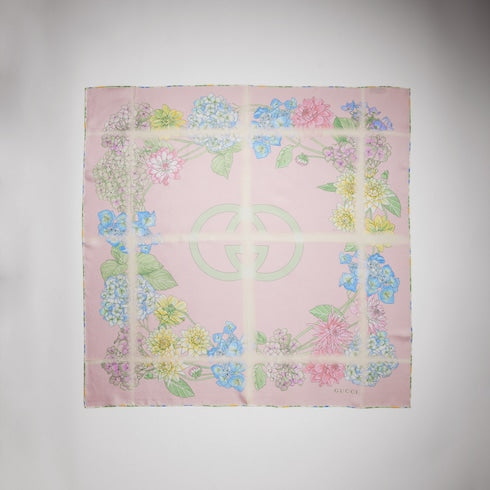 Printed silk twill carré - multicolor