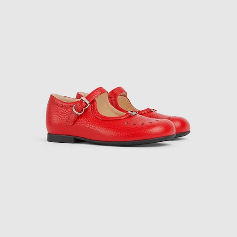 Toddler ballet flat - red leather