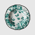 Green Herbarium Rim Soup Bowl, Set Of Two - Green