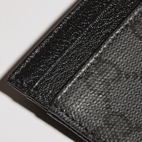 Gucci Essence Classic card case - black GG canvas