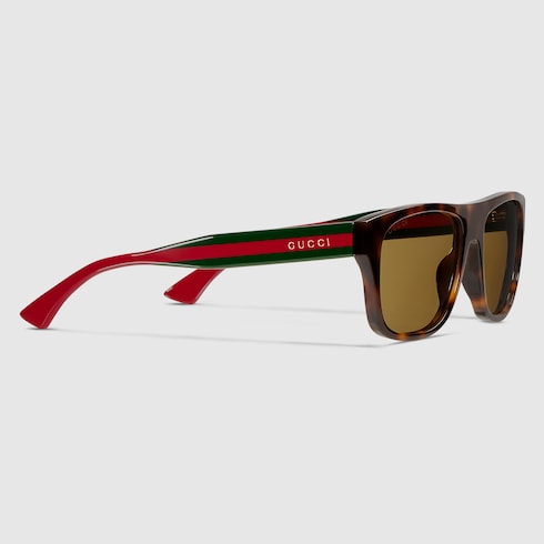 Square frame sunglasses - brown