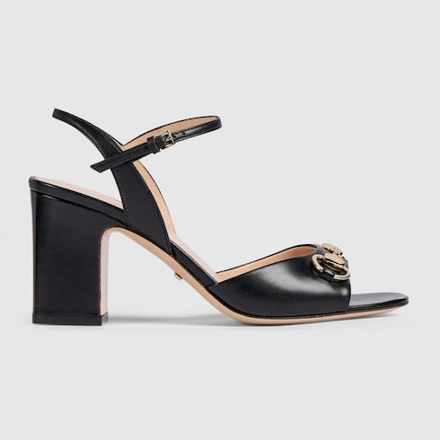 Women's Horsebit sandal - black leather