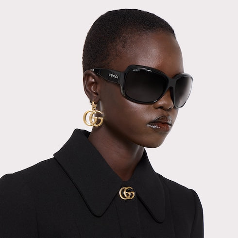 GG Marmont mini earrings - gold-toned brass
