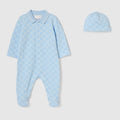 Baby cotton two-piece gift set - light blue