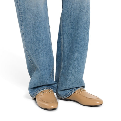 Women's Princetown slipper - beige leather