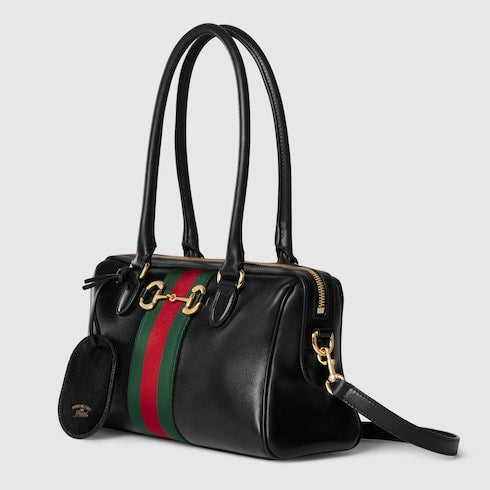 Borsetto medium boston bag - black leather