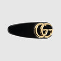 Hair clip with Double G - black resin