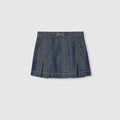 Children's denim skirt with Horsebit - dark blue