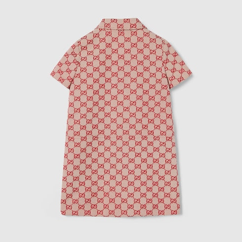Children's GG canvas dress - red