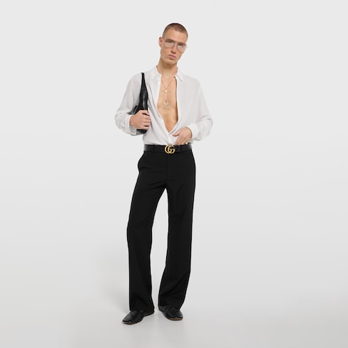 Flat Marmont belt - black soft leather