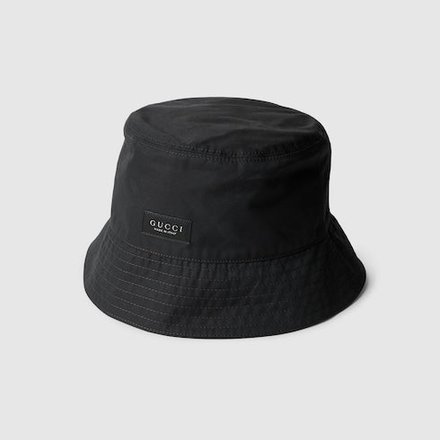 Cotton canvas bucket hat - black