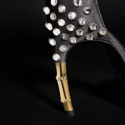Women's Castello pump - black satin