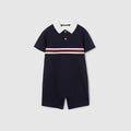 Baby cotton one-piece with Web - dark blue