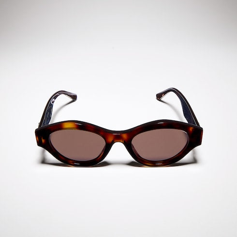 Cat-eye frame sunglasses - brown tortoiseshell