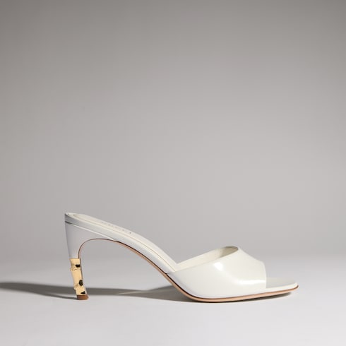 Women's Castello slide - white leather
