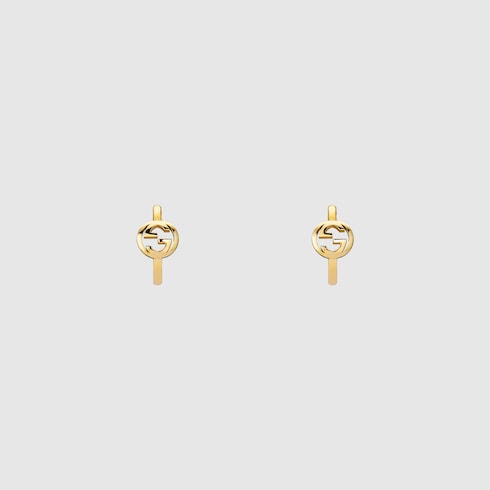 Gucci Interlocking 18k hoop earrings - 18k yellow gold