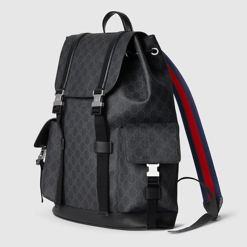 GG Black large backpack - black GG Supreme